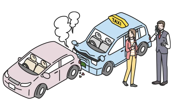 新人タクシードライバーの接触事故が多い